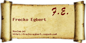 Frecko Egbert névjegykártya
